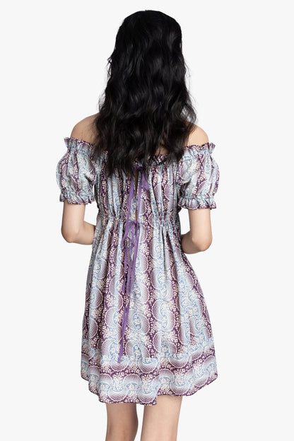 Ombre Ribbons Cotton Dress