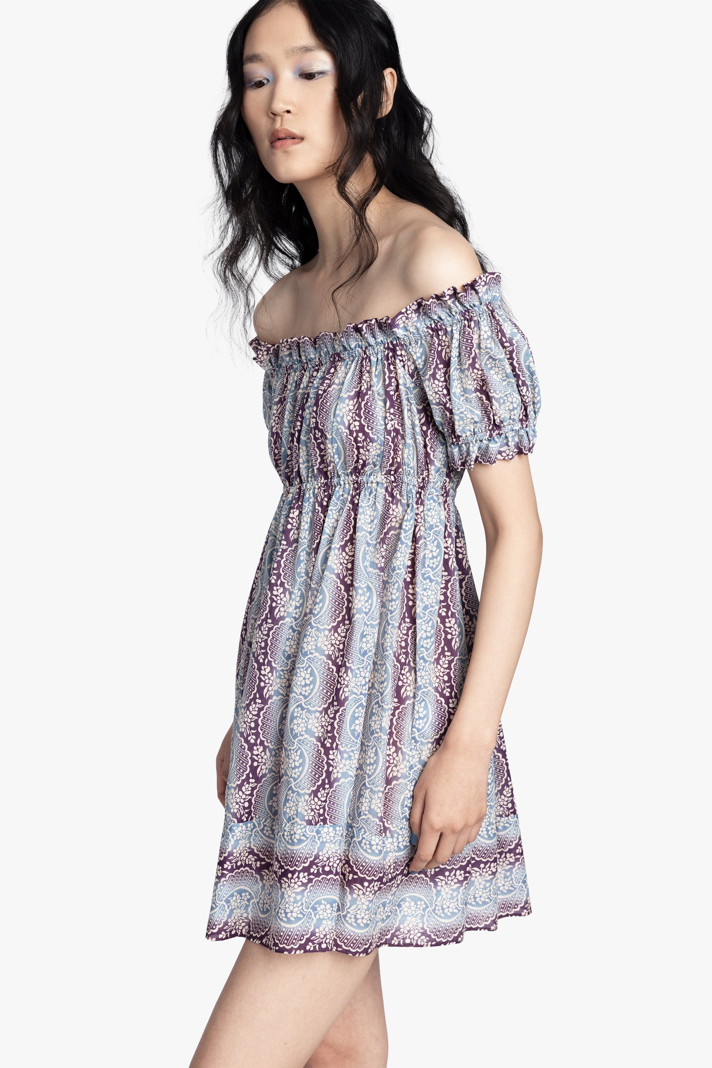 Ombre Ribbons Cotton Dress