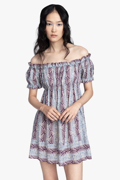 Ombre Ribbons Cotton Dress