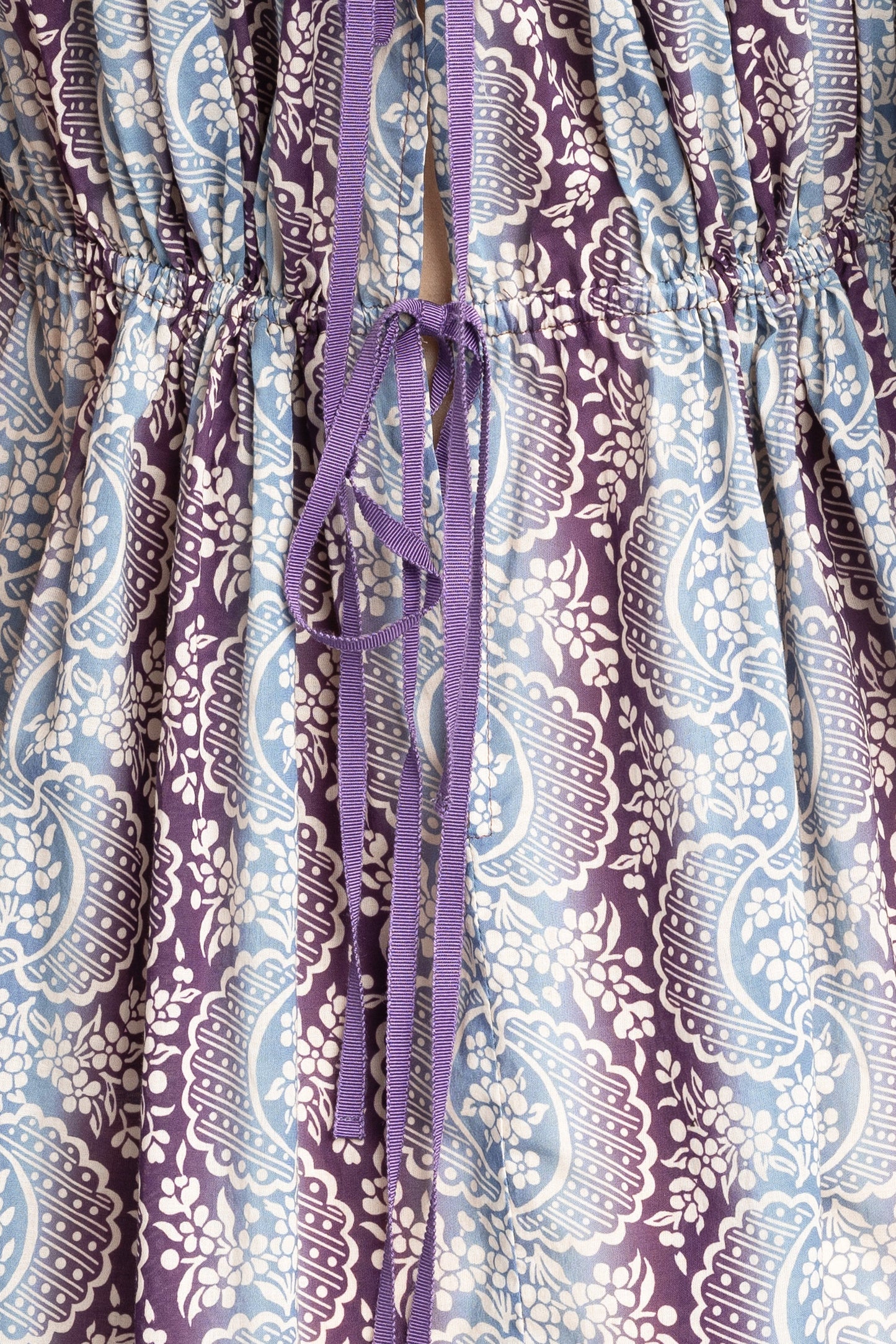 Ombre Ribbons Cotton Dress