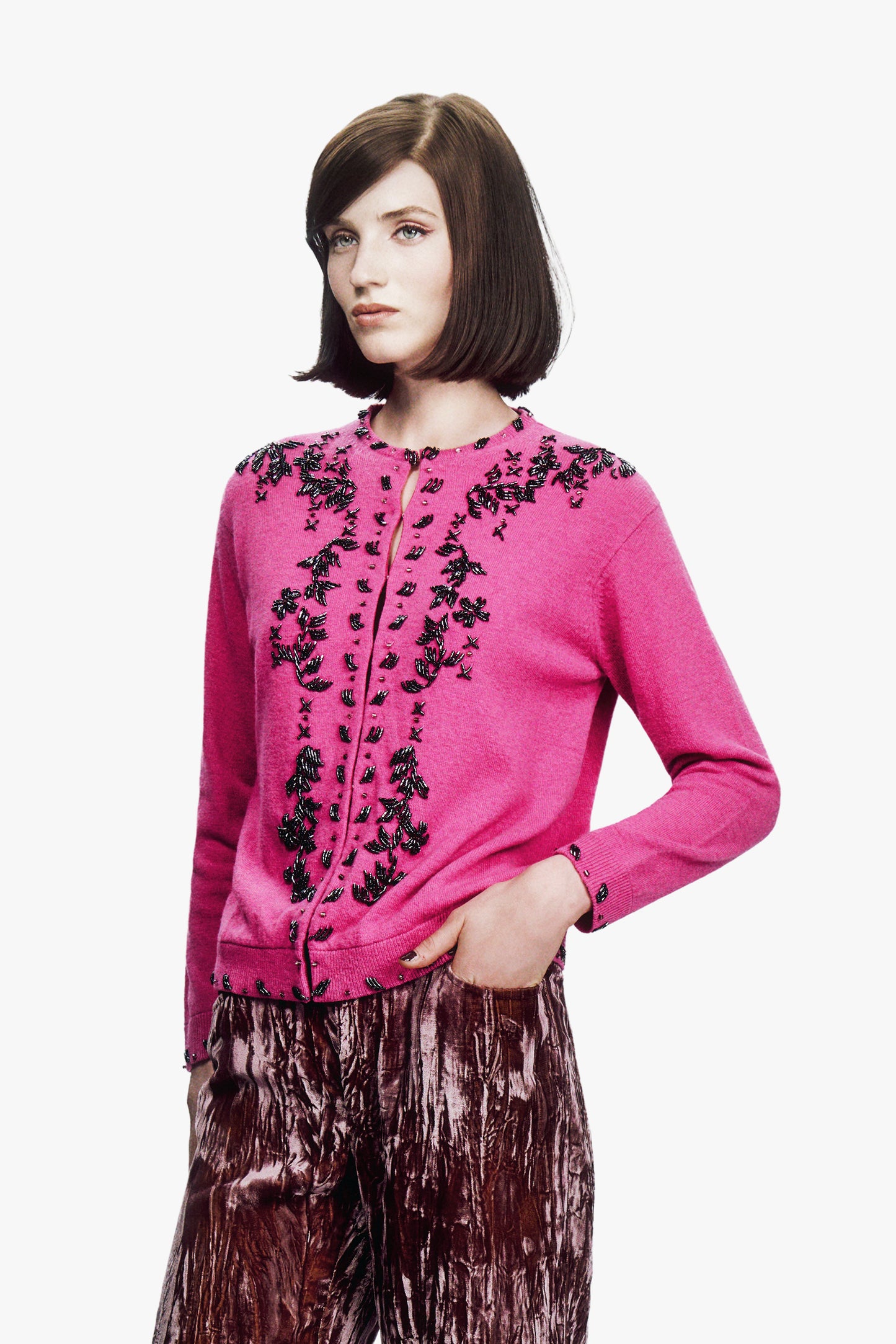 Beaded Knit Cardigan