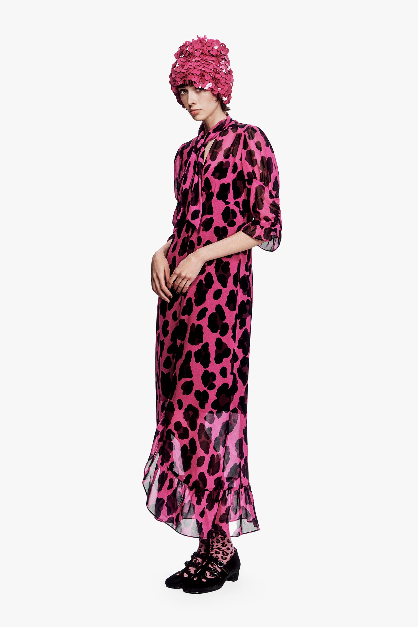 Jewel Jaguar Chiffon Dress