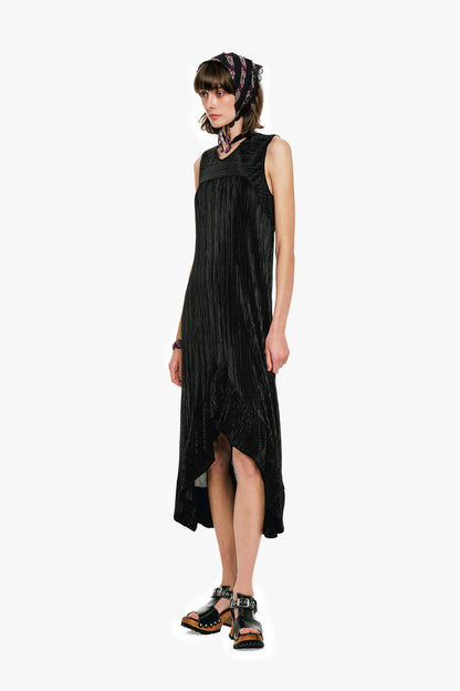 Plissé Hi-Low Dress