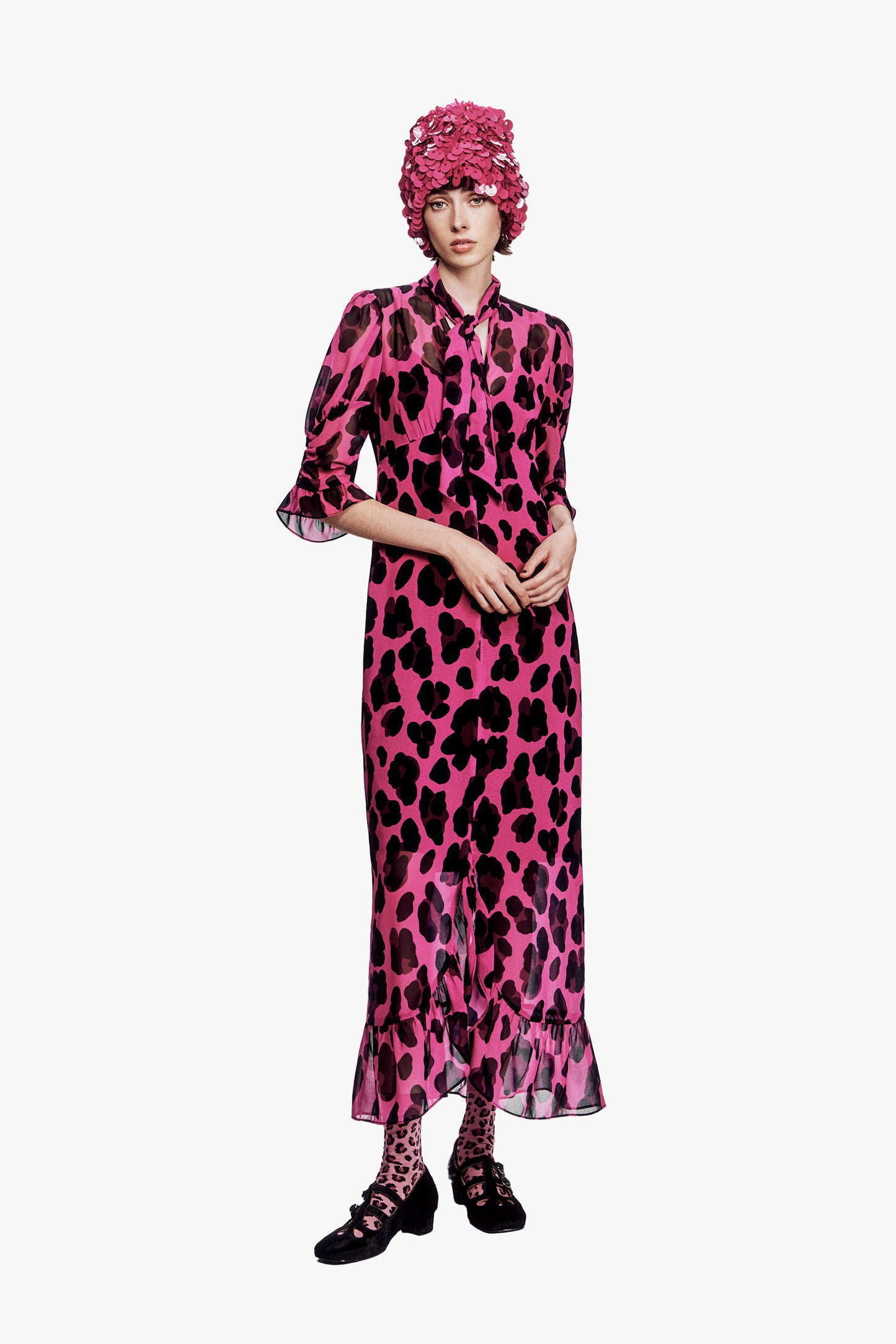 Jewel Jaguar Chiffon Dress