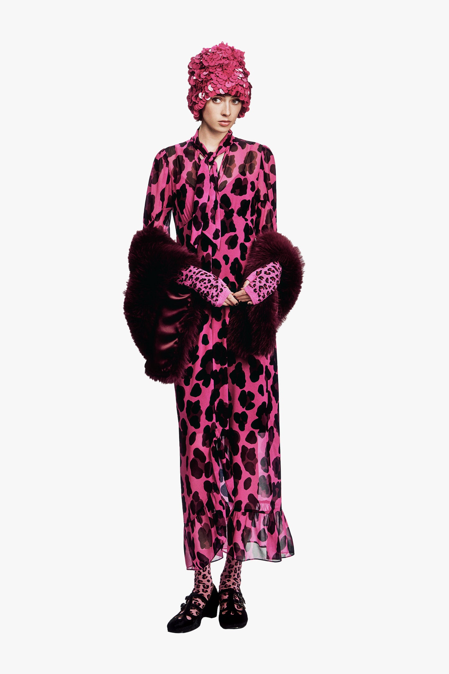 Jewel Jaguar Chiffon Dress