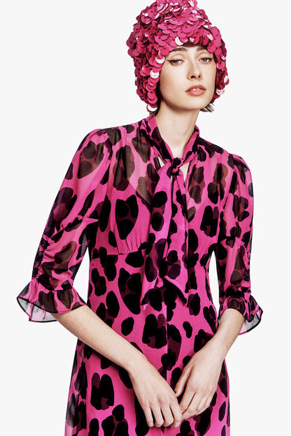 Jewel Jaguar Chiffon Dress
