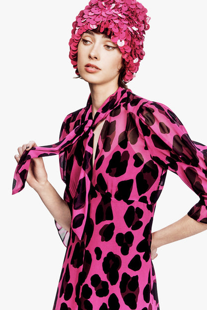 Jewel Jaguar Chiffon Dress