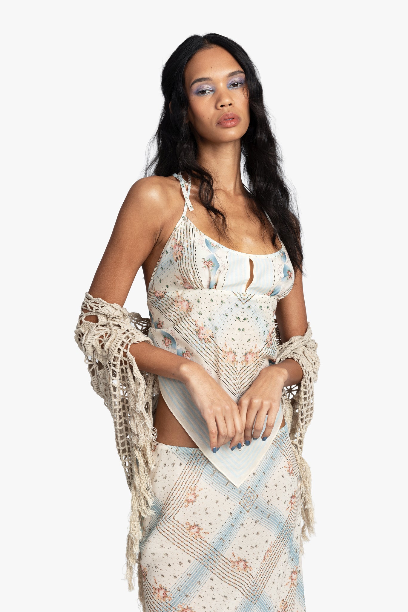 Linen Crochet Shawl- Linen