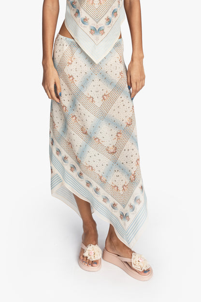 Heritage Scarf Print Chiffon Skirt