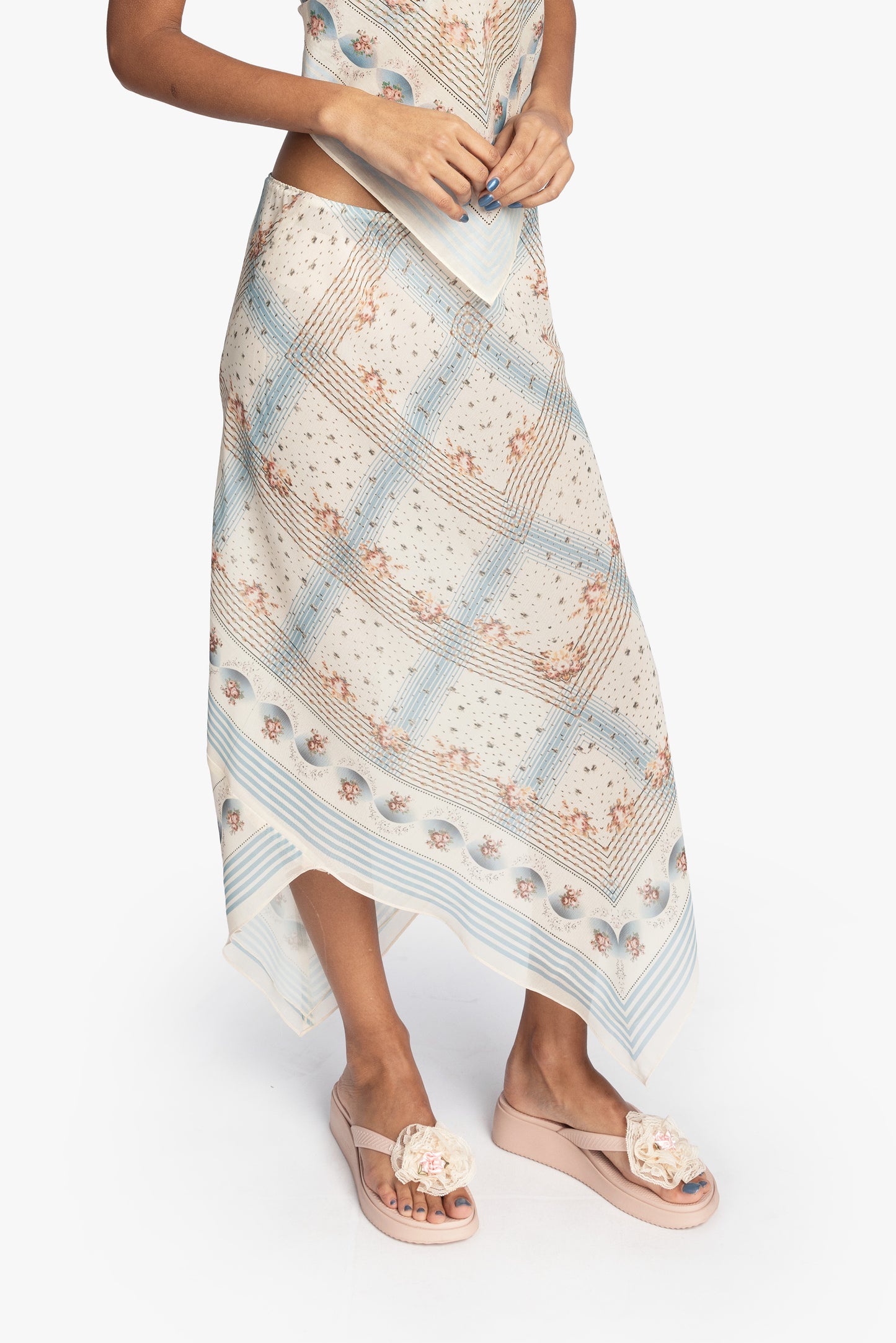 Heritage Scarf Print Chiffon Skirt