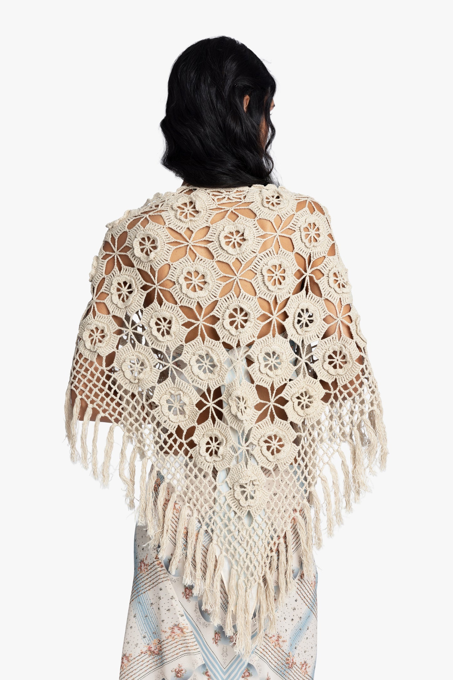 Linen Crochet Shawl- Linen