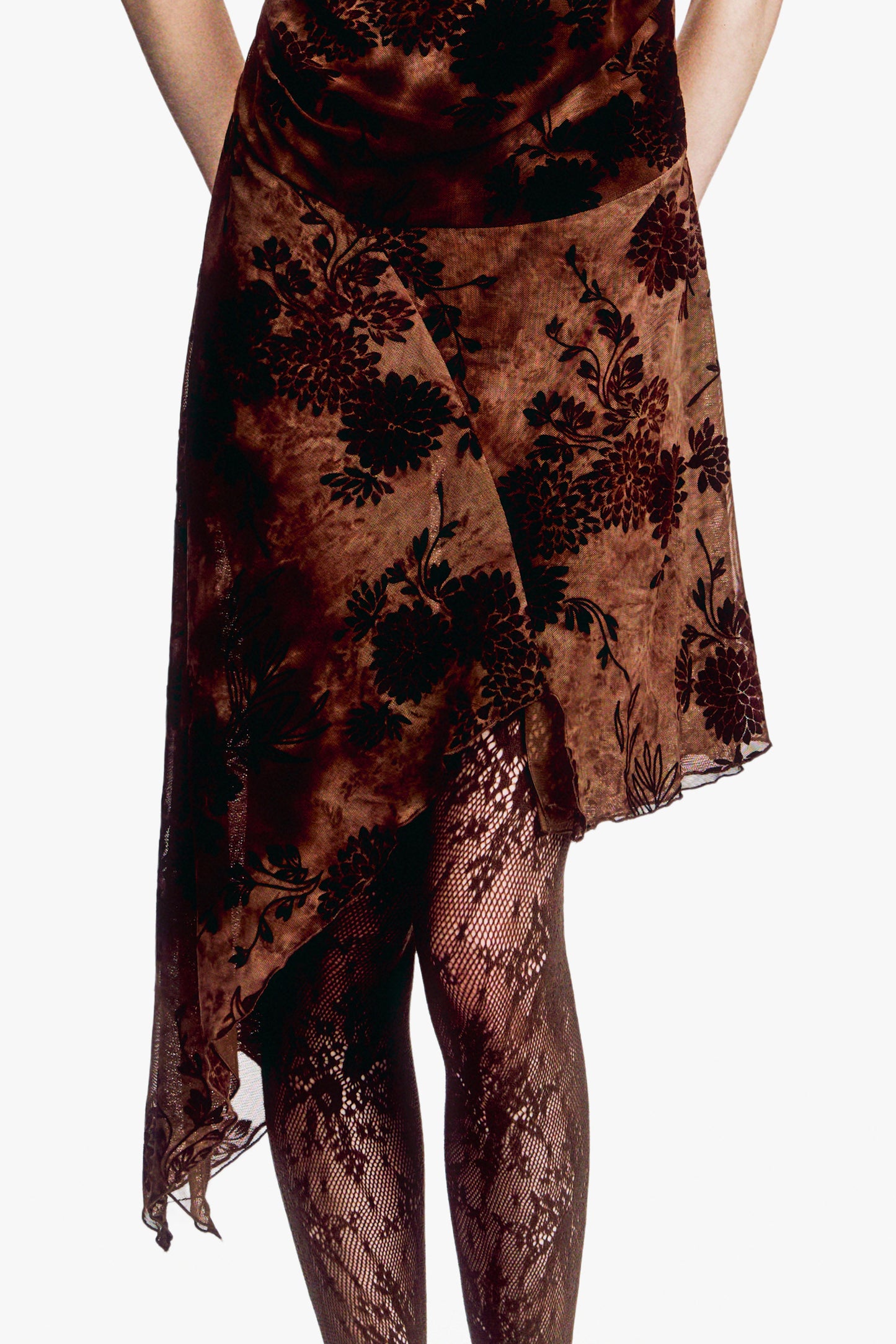 Dahlia Tulle Knit Asymmetrical Dress