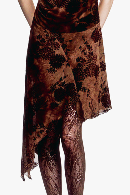 Dahlia Tulle Knit Asymmetrical Dress