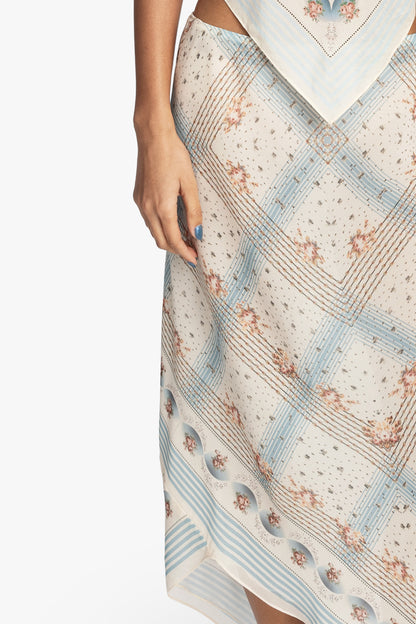 Heritage Scarf Print Chiffon Skirt