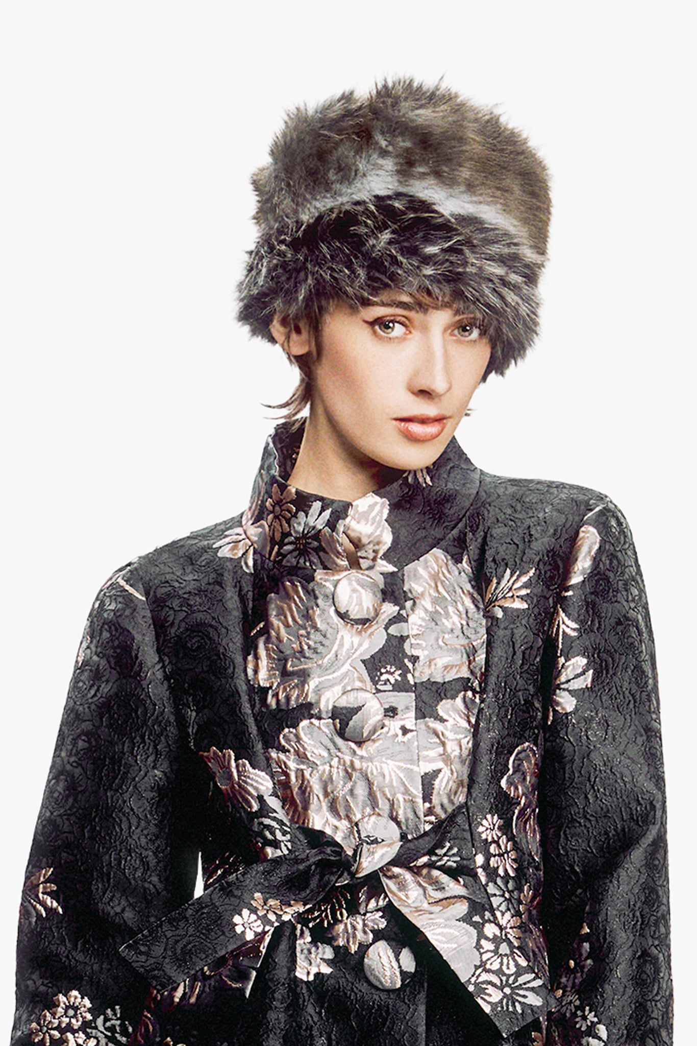 Charcoal Faux Fur Hat
