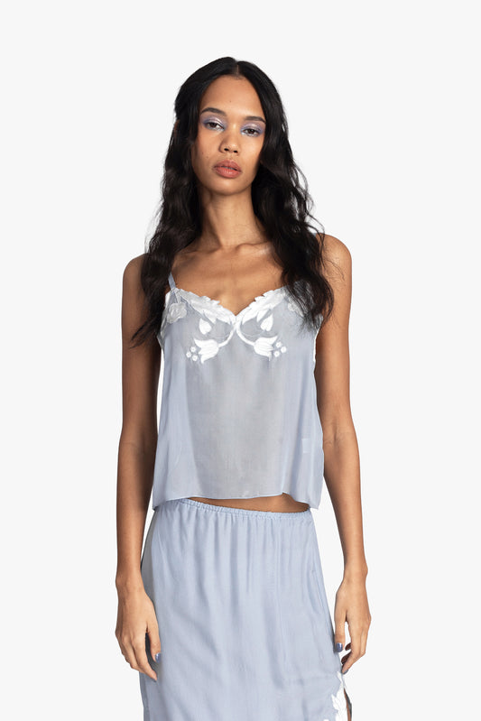 Nouveau Satin Applique Camisole