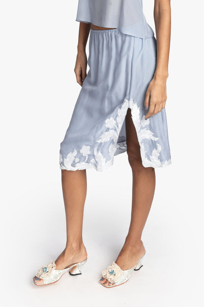 Nouveau Satin Applique Skirt