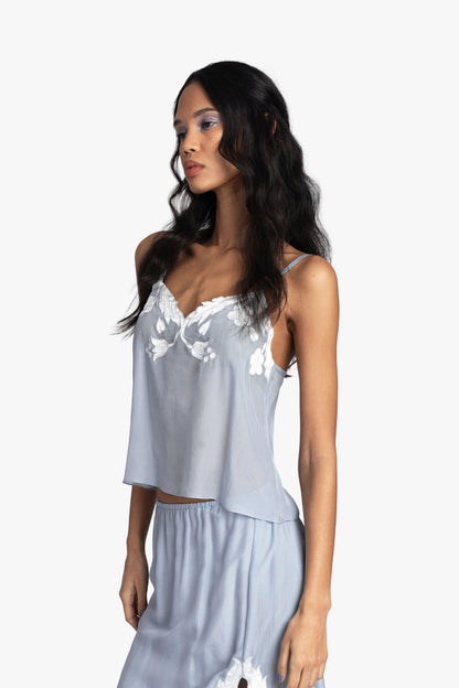 Nouveau Satin Applique Camisole