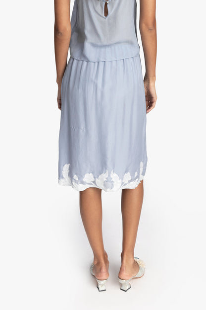 Nouveau Satin Applique Skirt