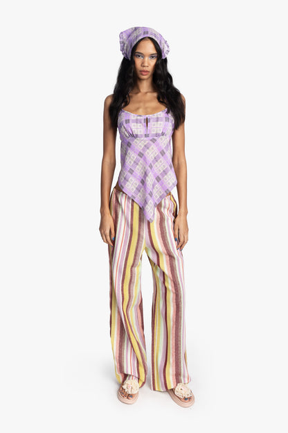 Plaid Blossom Top Apron