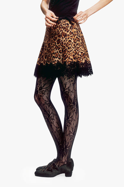 Leopard Denim Kilt