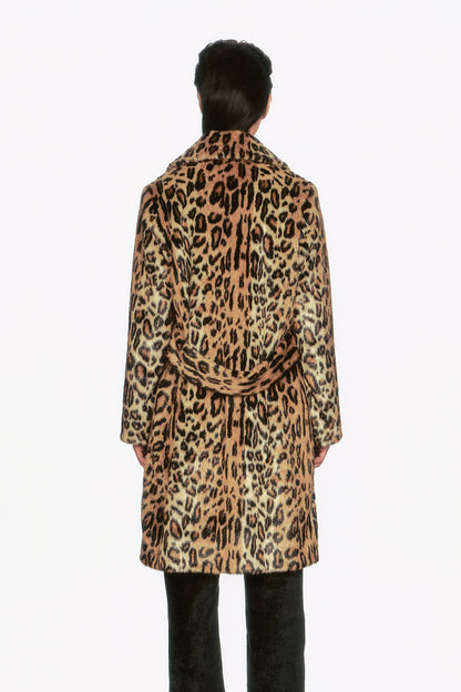 Faux Leopard Coat