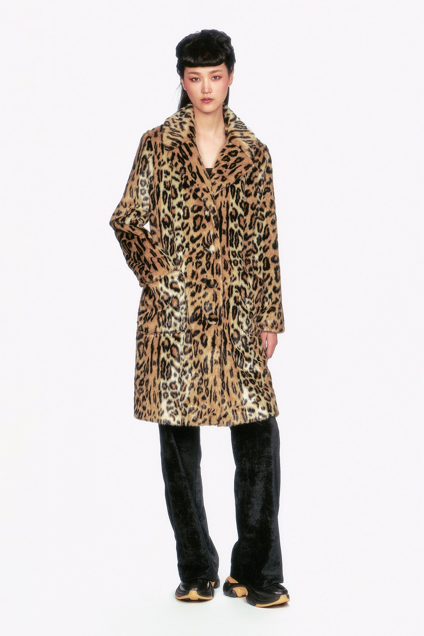 Faux Leopard Coat