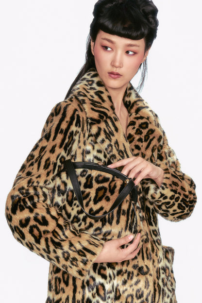 Faux Leopard Coat