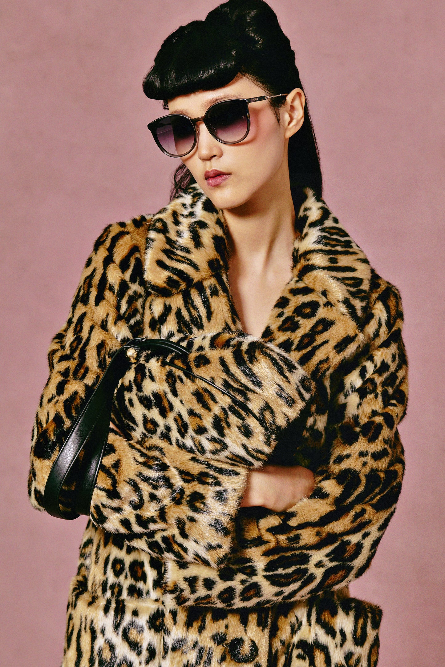 Faux Leopard Coat