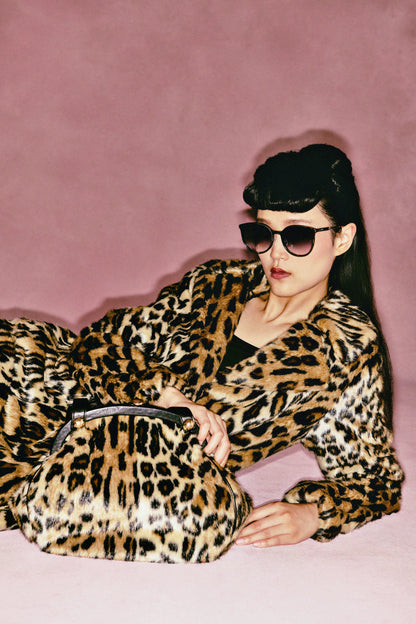 Faux Leopard Coat