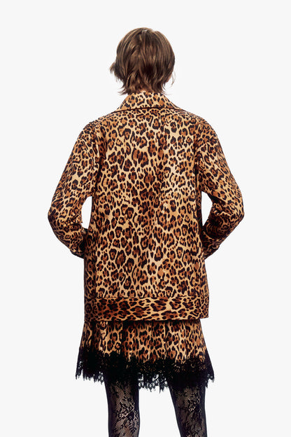 Leopard Denim Jacket