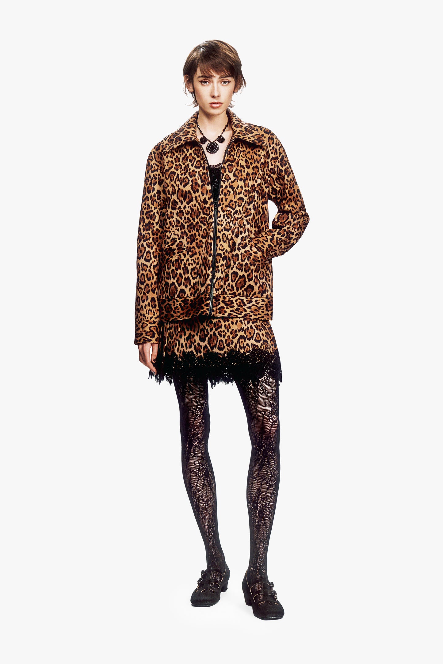 Leopard Denim Jacket