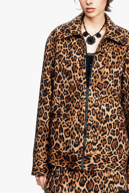 Leopard Denim Jacket
