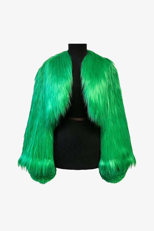 Plush Teddy Faux fur Cropped Jacket- Sample