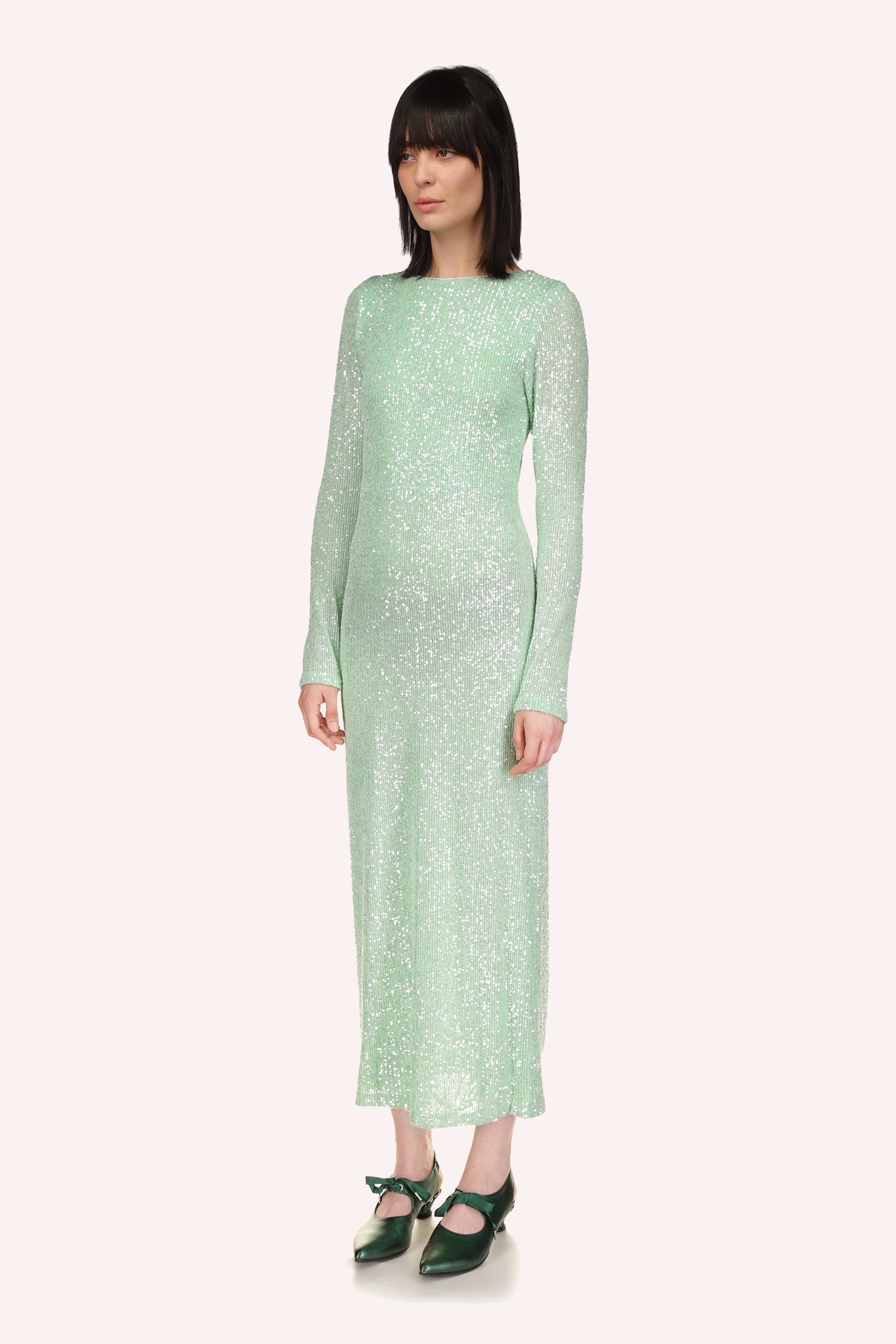 Sequin Mesh Dress Peppermint Anna Sui Sequin Mesh Dress Peppermint Anna Sui