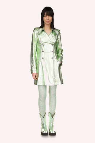 Snakeskin Sequin & Lace Midi Dress <br> Emerald Multi