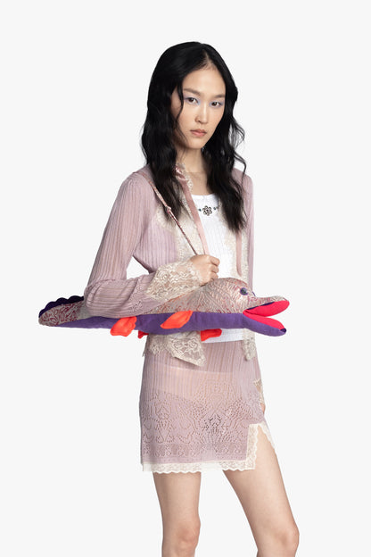 Lingerie Lace Knits Cardigan - Blush