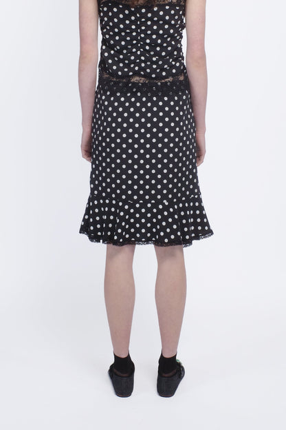 Polka Dot Ruched Skirt