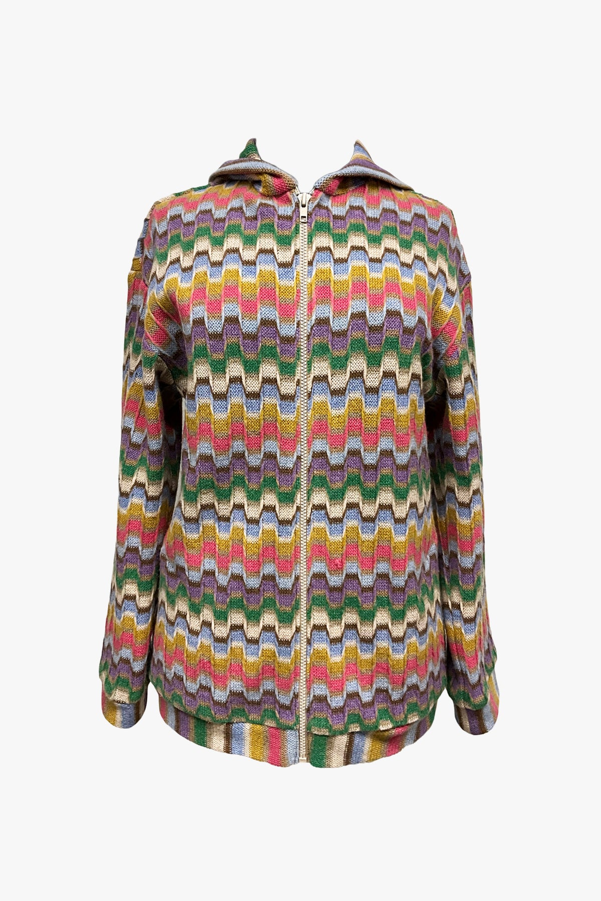Rainbow Knit Zip-Up Jacket- Sample
