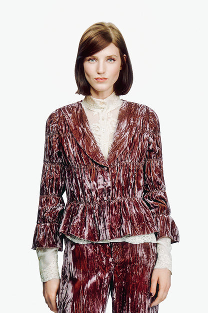 Crushed Velvet Victorian Blouse