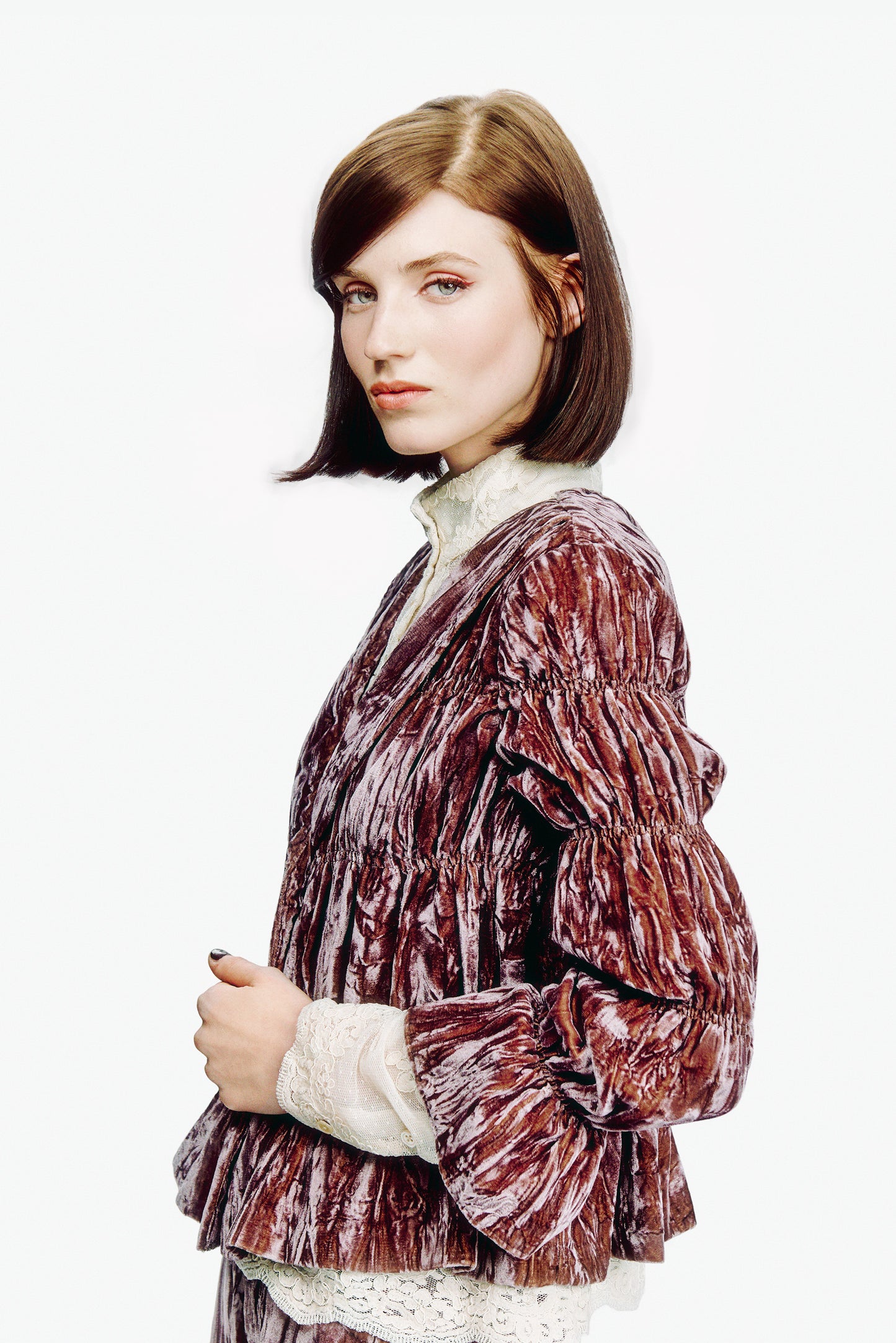 Crushed Velvet Victorian Blouse