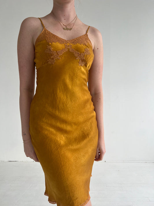 Vintage 1930s Gold Slip Dress