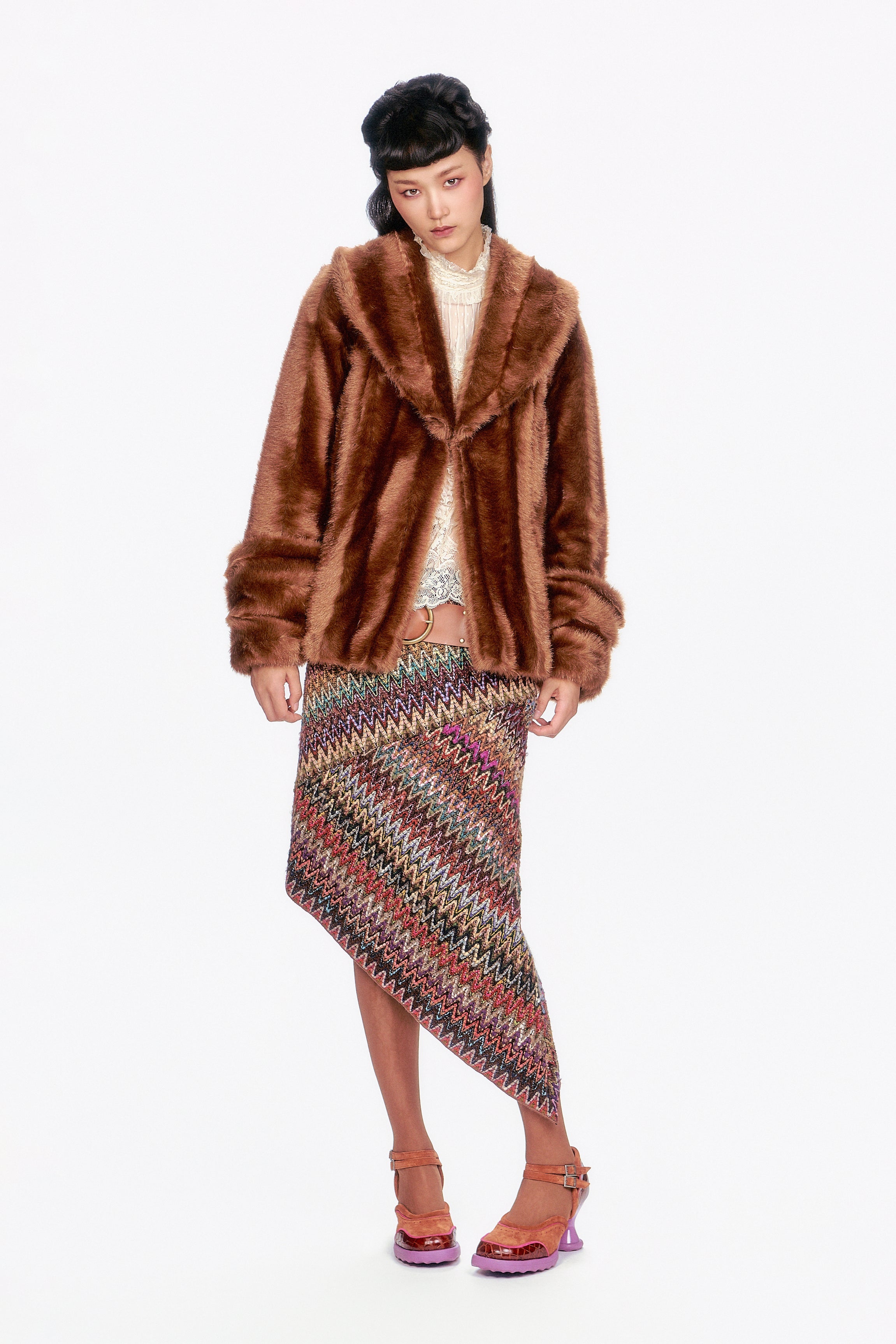 Faux Mink Swing Coat – Anna Sui