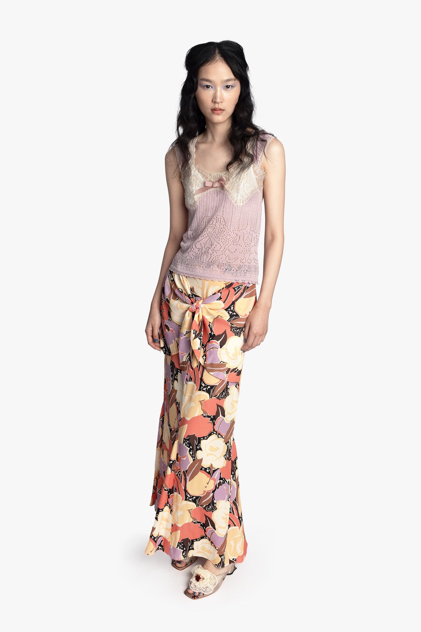 Desert Bloom Crepe Skirt