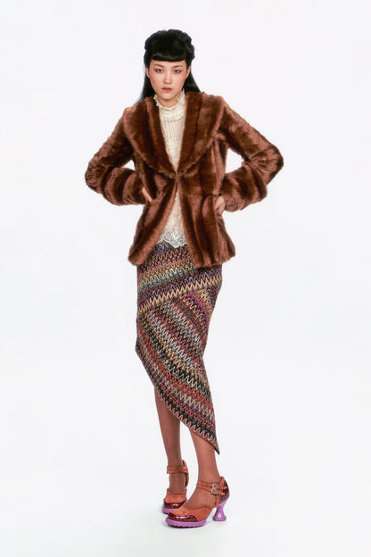 Faux Mink Swing Coat