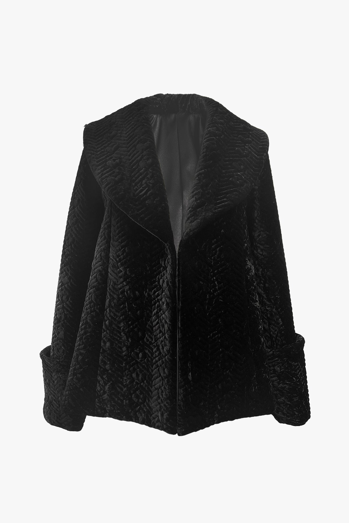 Quilted Velvet Swing Jacket- Sample