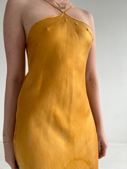 Vintage Silk Halter Dress