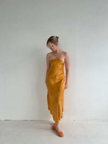 Vintage Silk Halter Dress