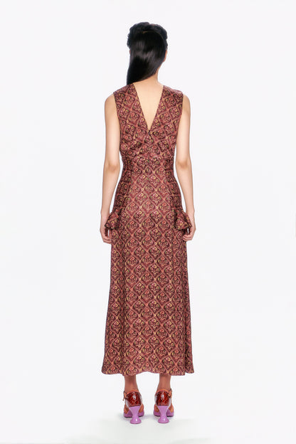 Wallpaper Medley Maxi Dress vintage-inspired charm, lower calf long