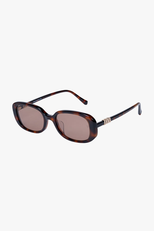Anna Sui Classic Square Sunglasses - Havana
